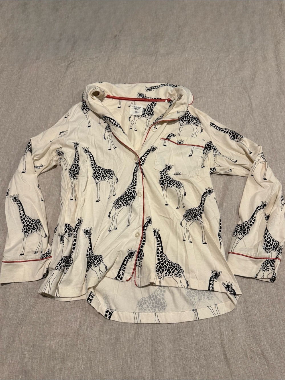 Organic Cotton Cream Giraffe Pajamas